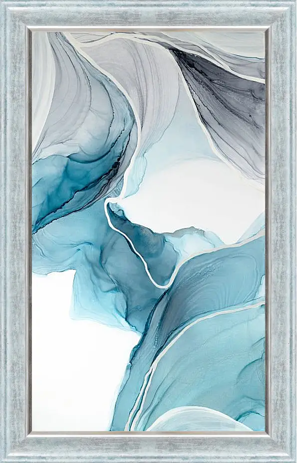 Картина в раме - Abstraction blue canyon. Mari Dein