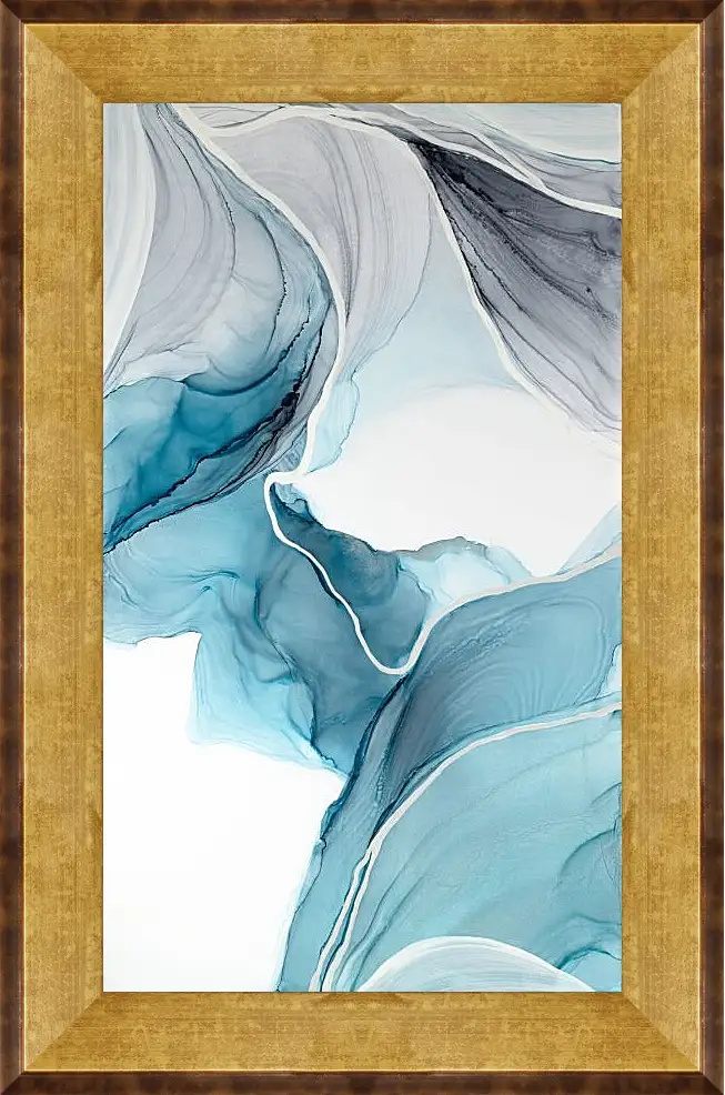 Картина в раме - Abstraction blue canyon. Mari Dein