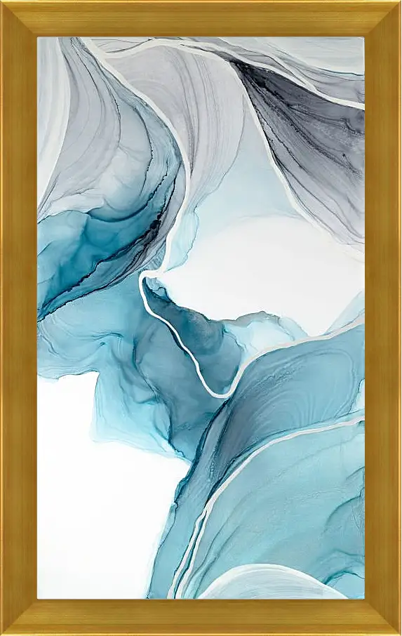 Картина в раме - Abstraction blue canyon. Mari Dein