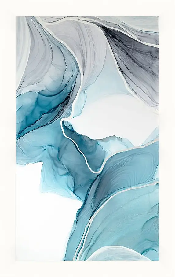 Картина в раме - Abstraction blue canyon. Mari Dein