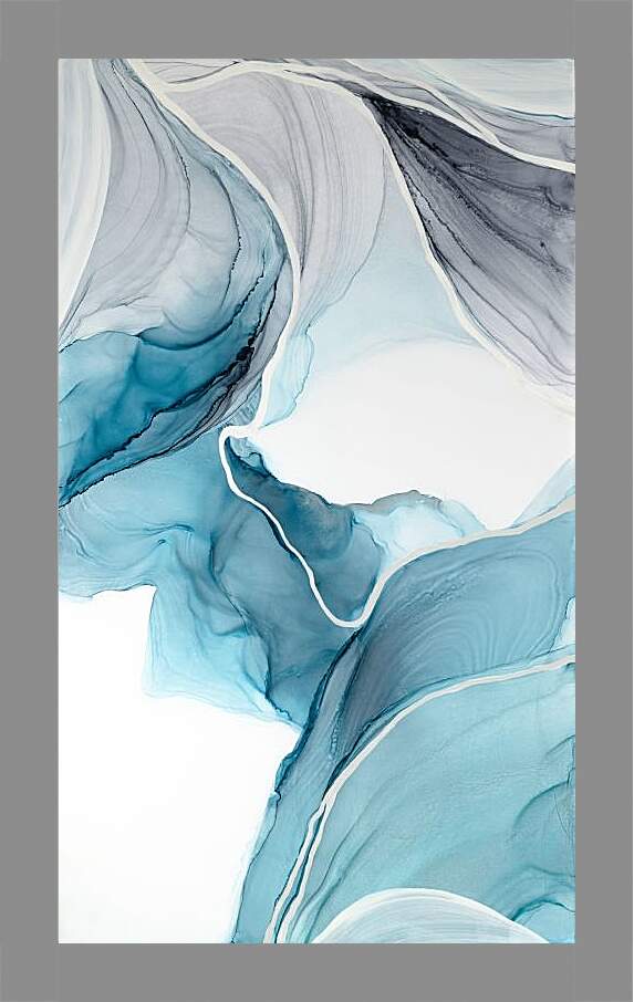 Картина в раме - Abstraction blue canyon. Mari Dein