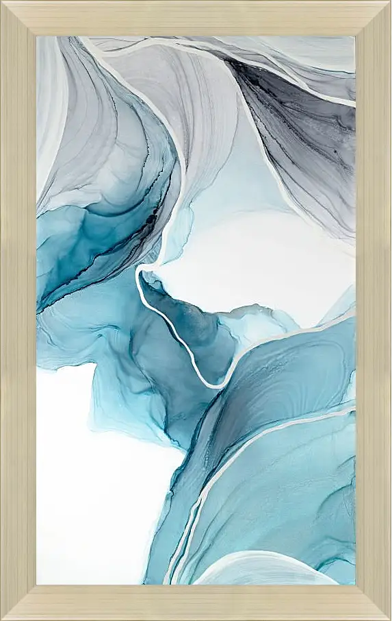 Картина в раме - Abstraction blue canyon. Mari Dein