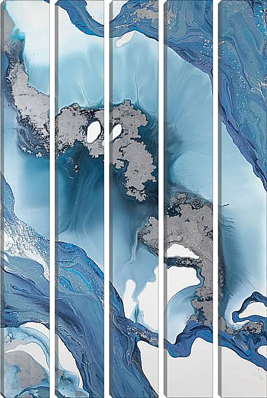 Модульная картина - Abstraction silver island. Mari Dein