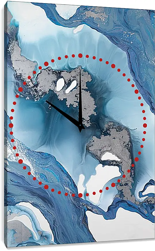 Часы картина - Abstraction silver island. Mari Dein