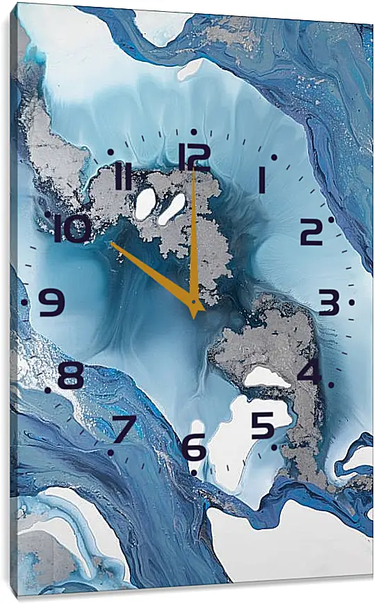 Часы картина - Abstraction silver island. Mari Dein