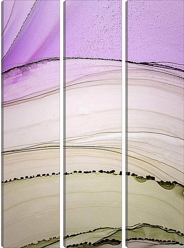 Модульная картина - Abstraction violet & green1. Mari Dein