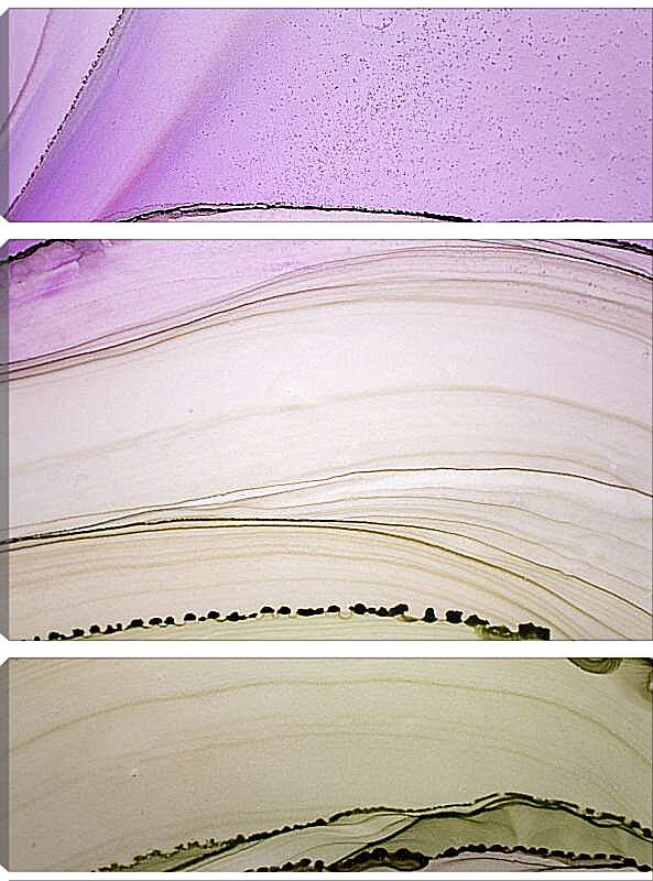 Модульная картина - Abstraction violet & green1. Mari Dein