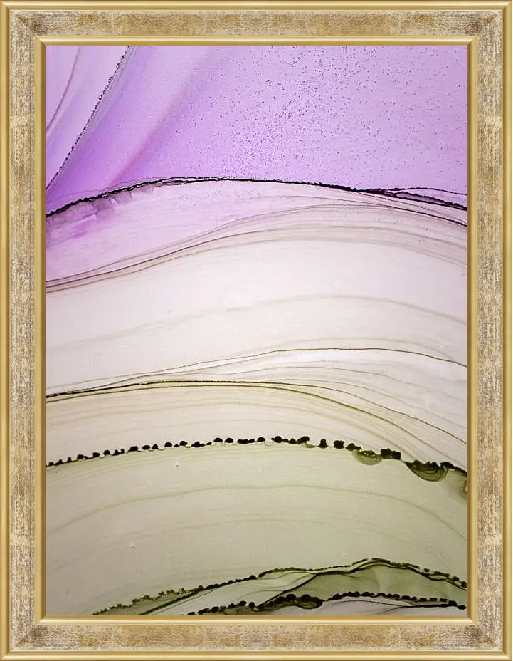 Картина в раме - Abstraction violet & green1. Mari Dein