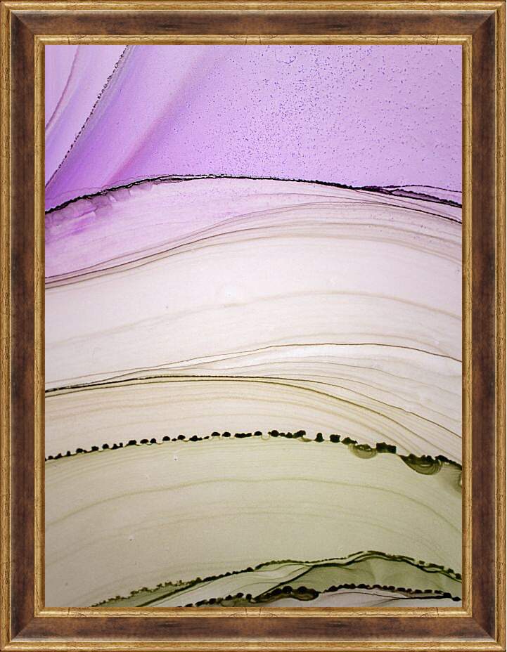 Картина в раме - Abstraction violet & green1. Mari Dein