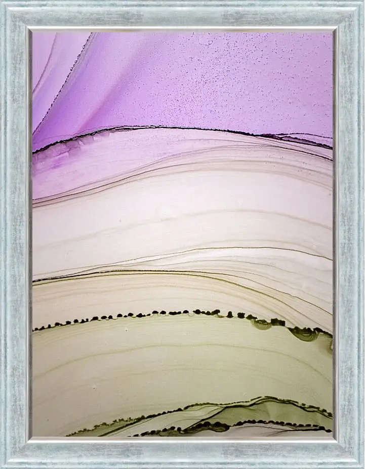 Картина в раме - Abstraction violet & green1. Mari Dein