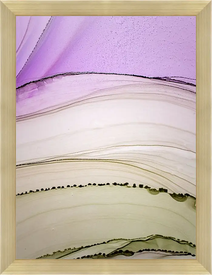 Картина в раме - Abstraction violet & green1. Mari Dein