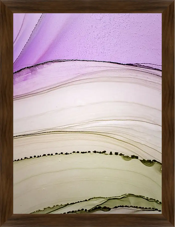 Картина в раме - Abstraction violet & green1. Mari Dein