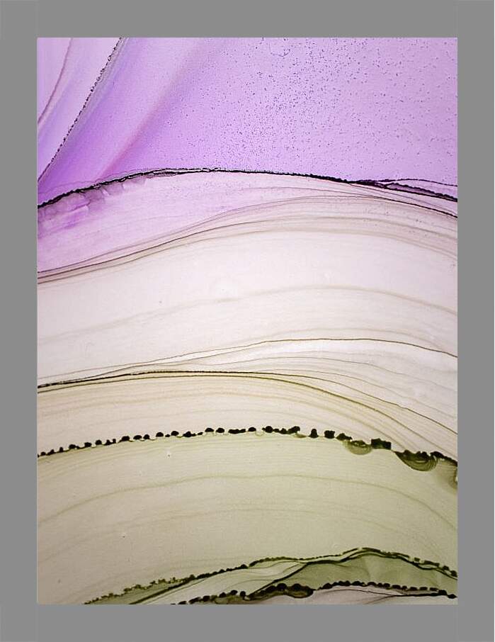 Картина в раме - Abstraction violet & green1. Mari Dein