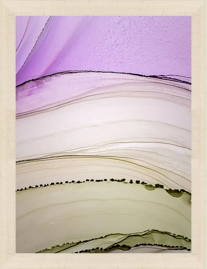 Картина в раме - Abstraction violet & green1. Mari Dein