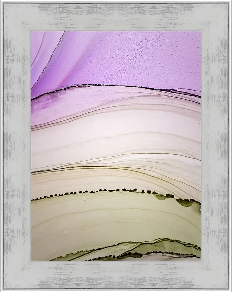 Картина в раме - Abstraction violet & green1. Mari Dein