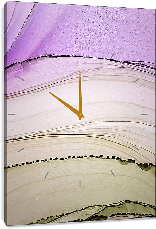 Часы картина - Abstraction violet & green1. Mari Dein