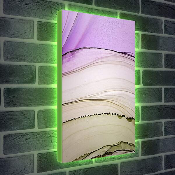 Лайтбокс световая панель - Abstraction violet & green1. Mari Dein