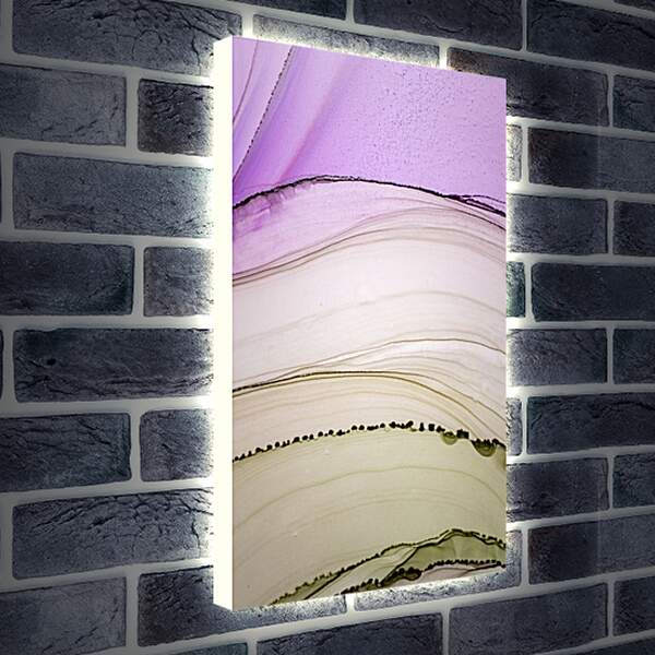 Лайтбокс световая панель - Abstraction violet & green1. Mari Dein