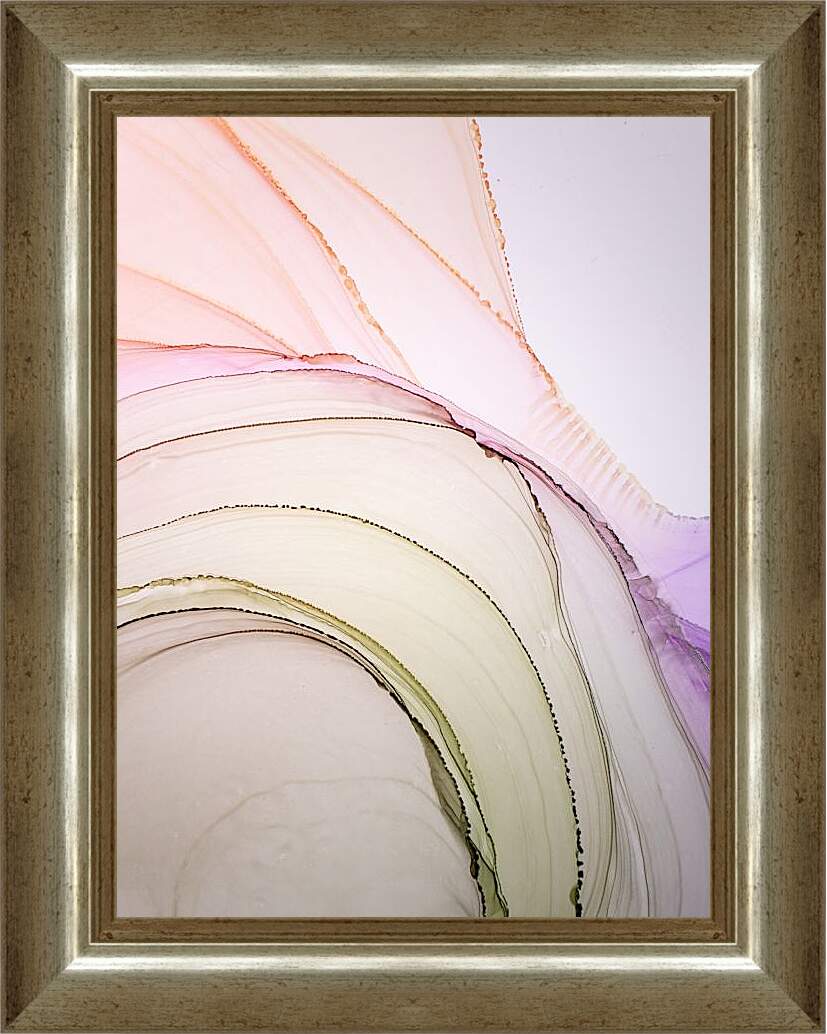 Картина в раме - Abstraction violet & green2. Mari Dein