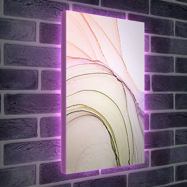 Лайтбокс световая панель - Abstraction violet & green2. Mari Dein