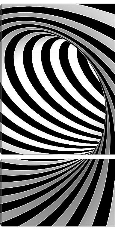 Модульная картина - Черно белая абстракция