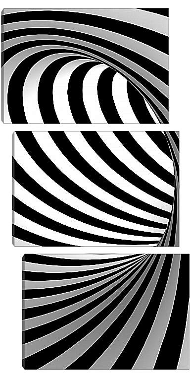 Модульная картина - Черно белая абстракция