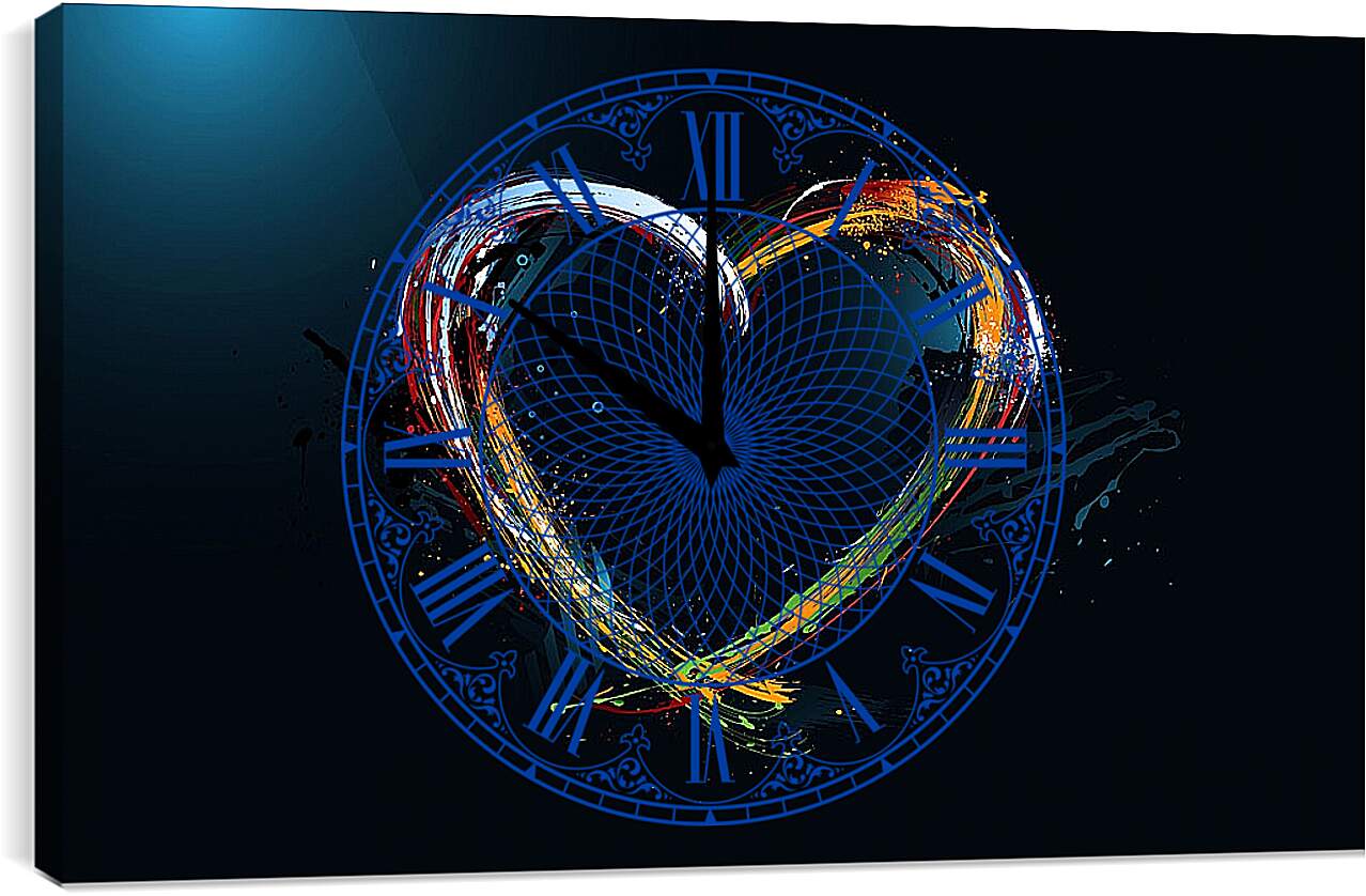 Часы картина - Сердце