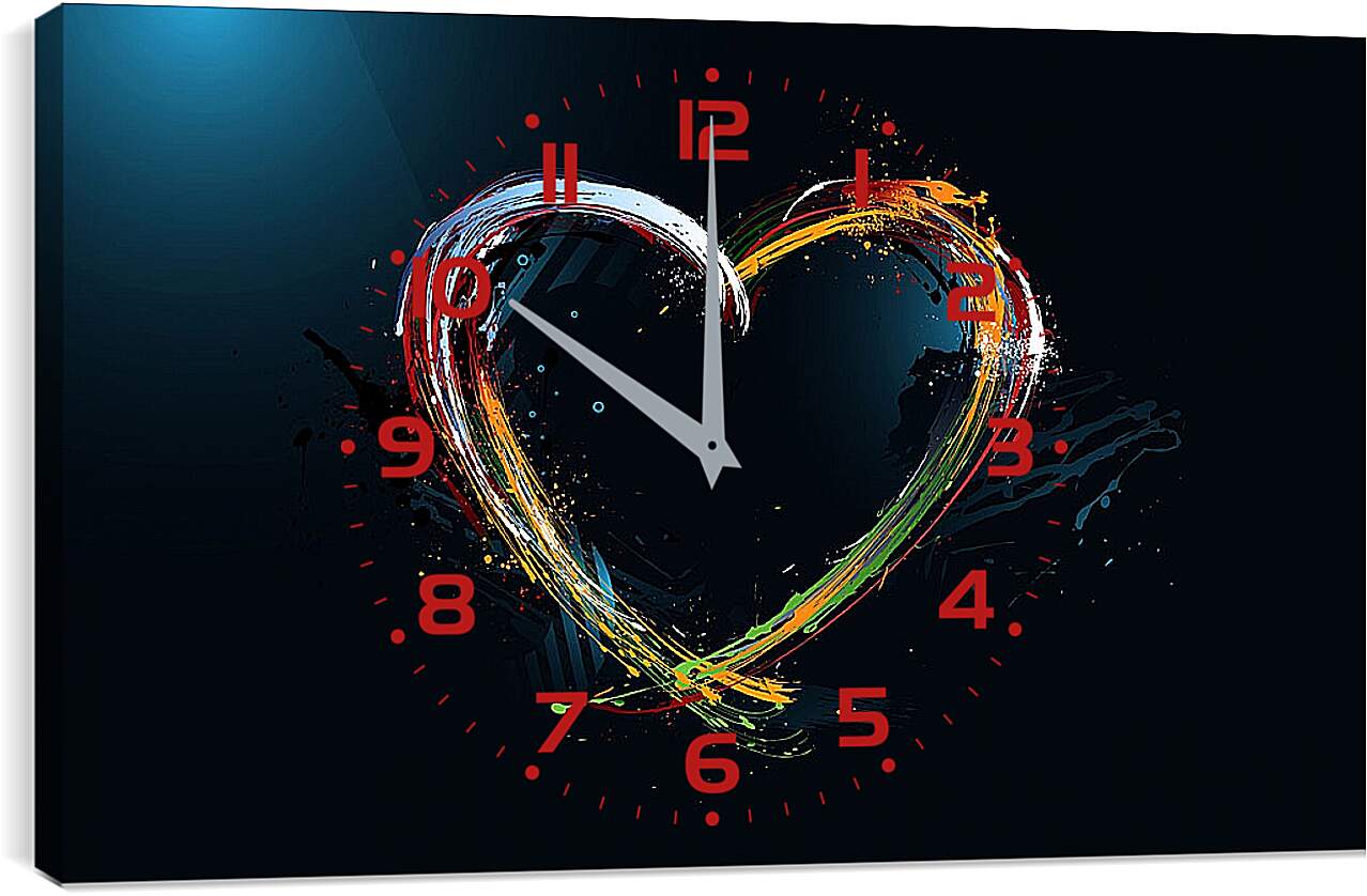 Часы картина - Сердце
