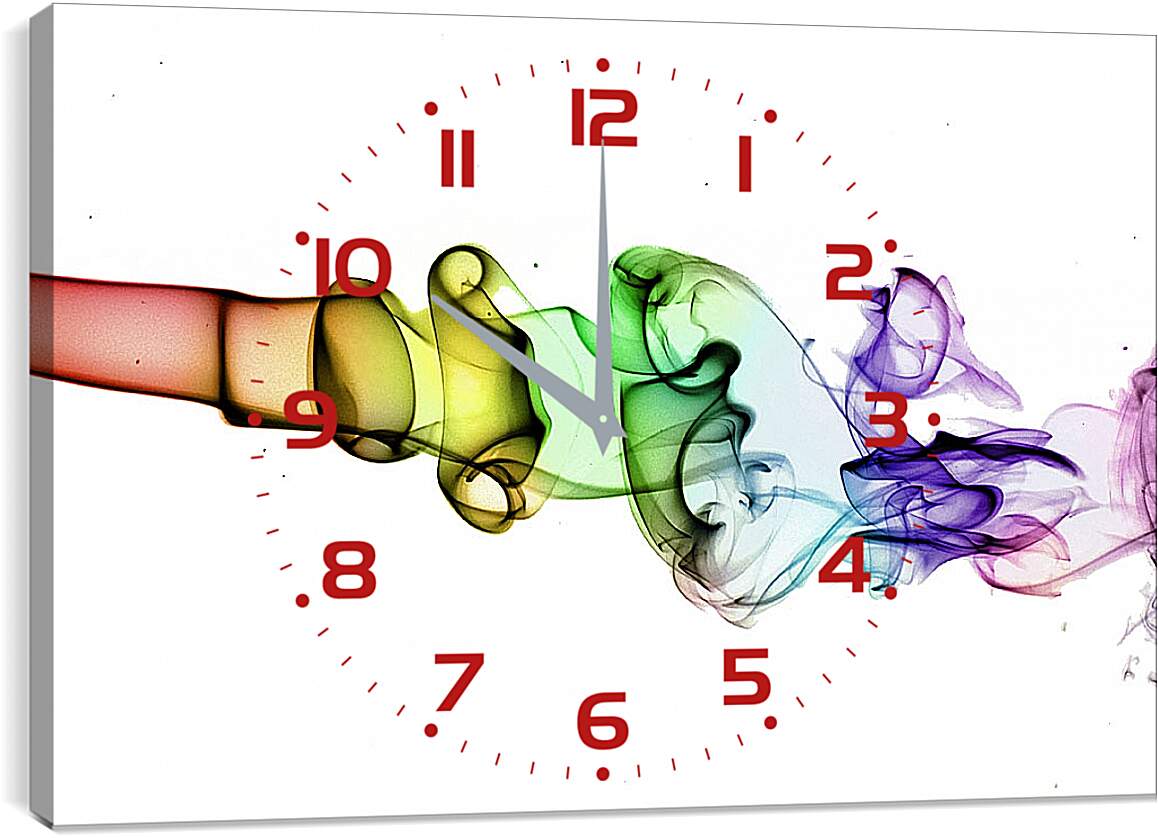 Часы картина - Цветной дым