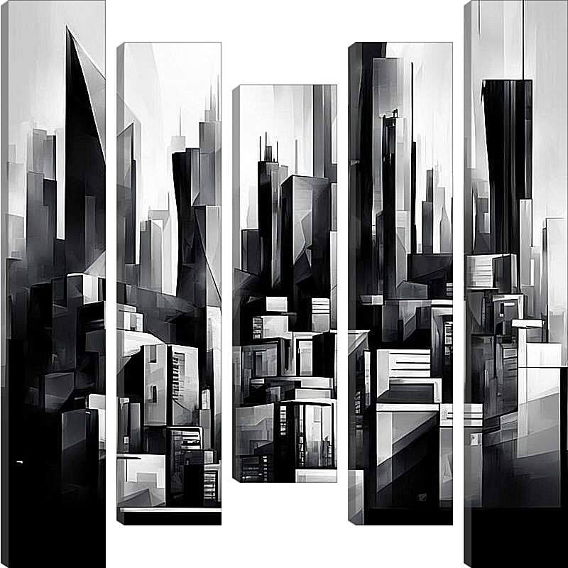 Модульная картина - Картина Вечерний город