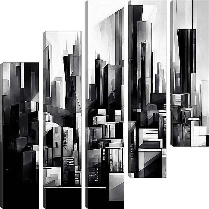 Модульная картина - Картина Вечерний город