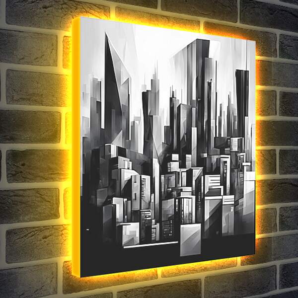 Лайтбокс световая панель - Картина Вечерний город