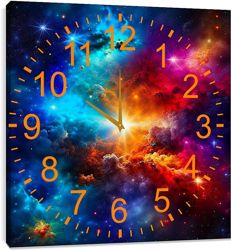 Часы картина - Картина Космос