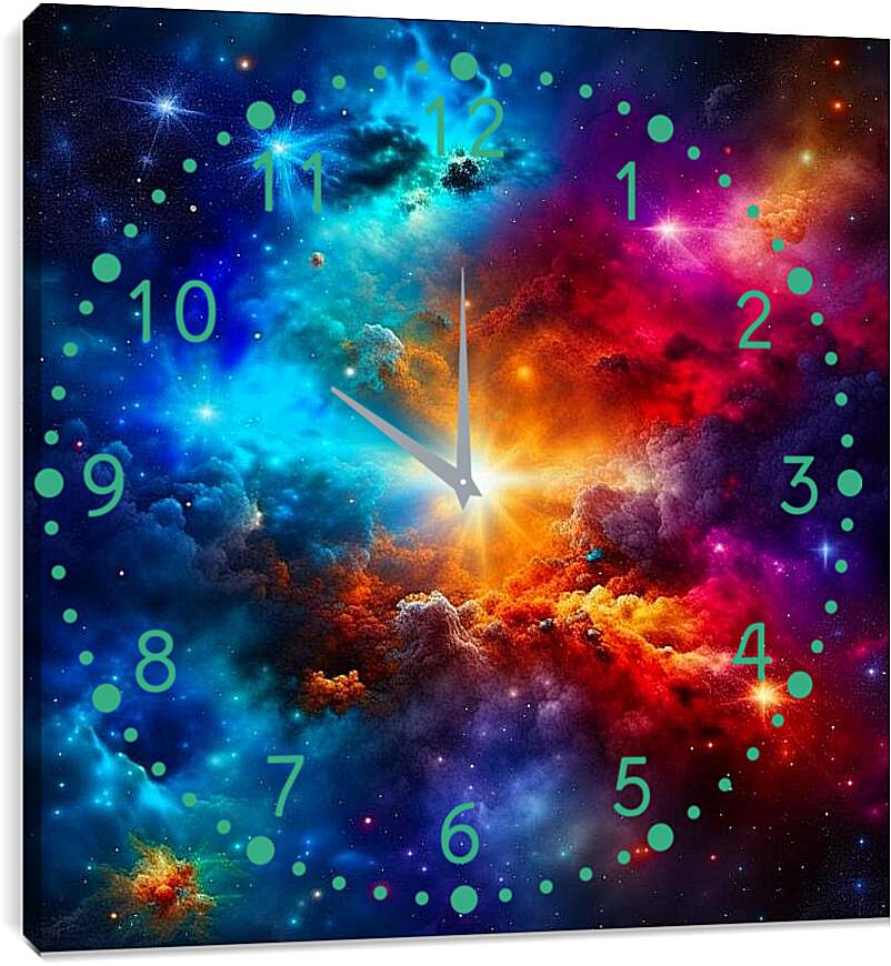 Часы картина - Картина Космос