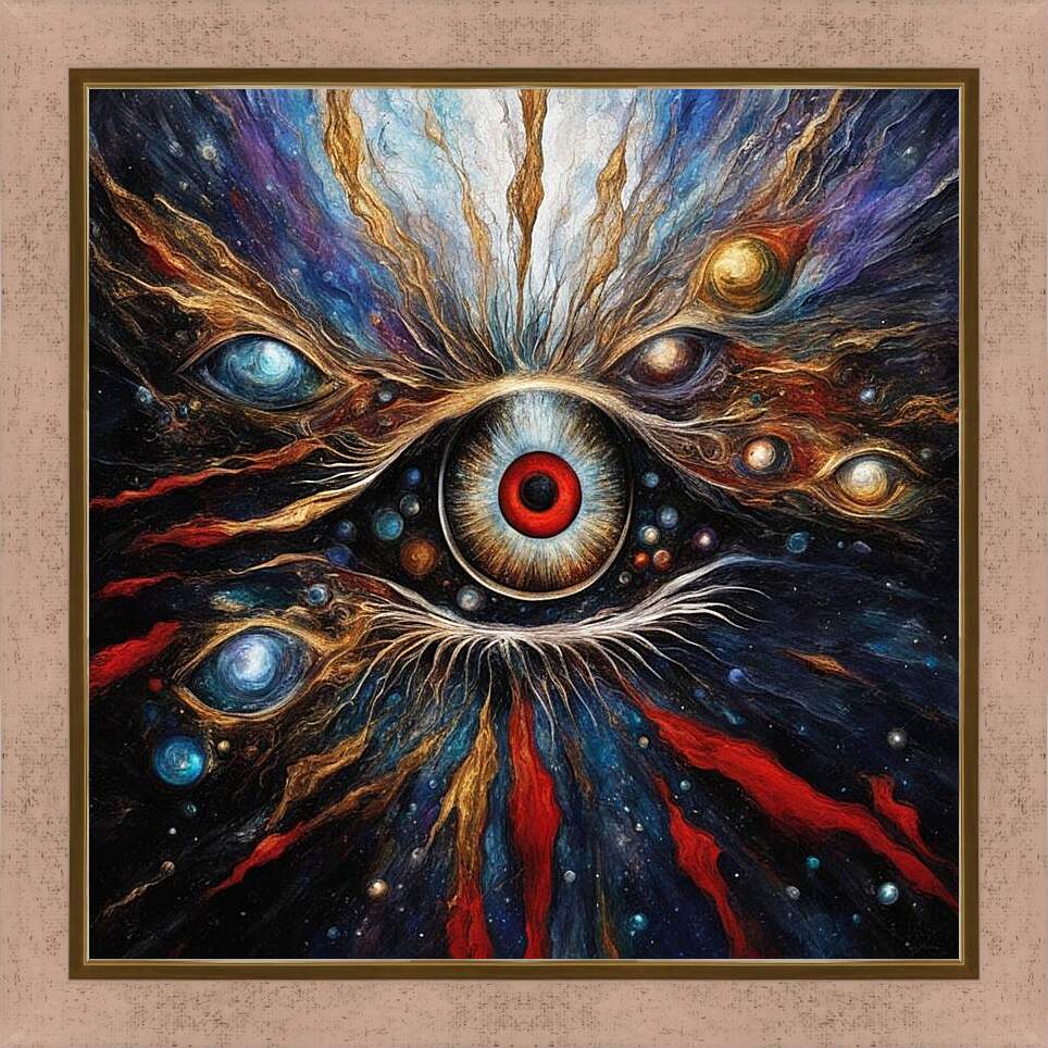 Картина в раме - Картина с изображением мистического глаза