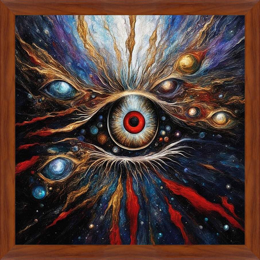 Картина в раме - Картина с изображением мистического глаза