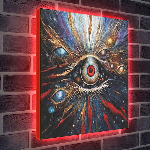 Лайтбокс световая панель - Картина с изображением мистического глаза