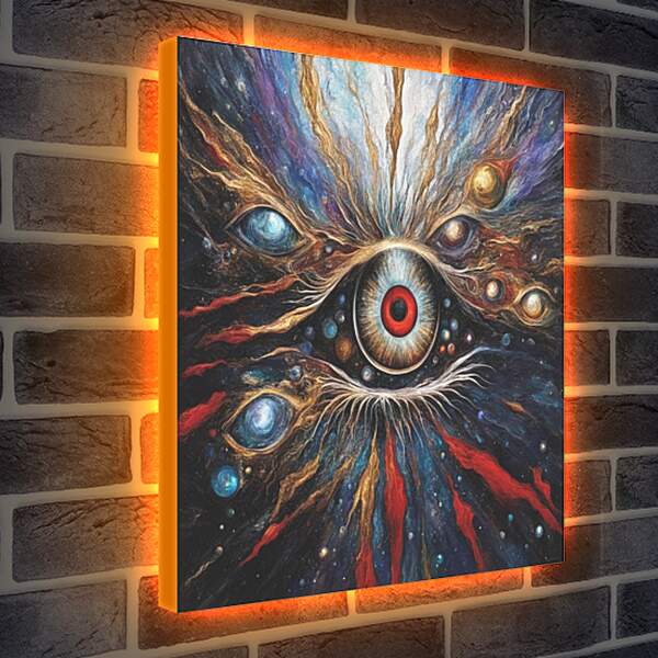 Лайтбокс световая панель - Картина с изображением мистического глаза