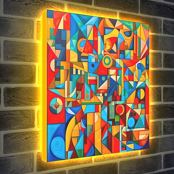 Лайтбокс световая панель - Сотрудничество абстрактных форм и цветов