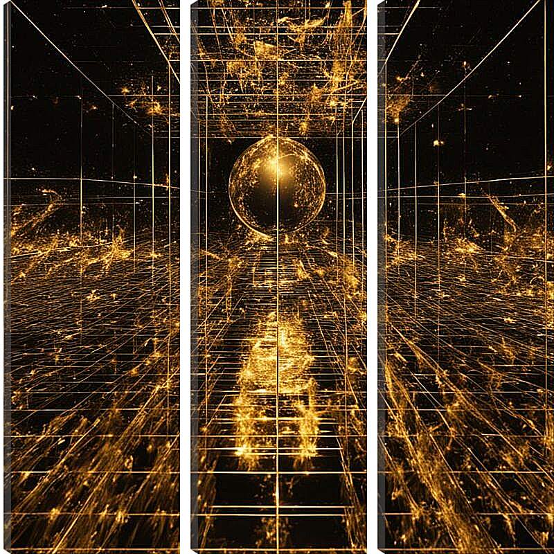 Модульная картина - Золотая матрица, переход