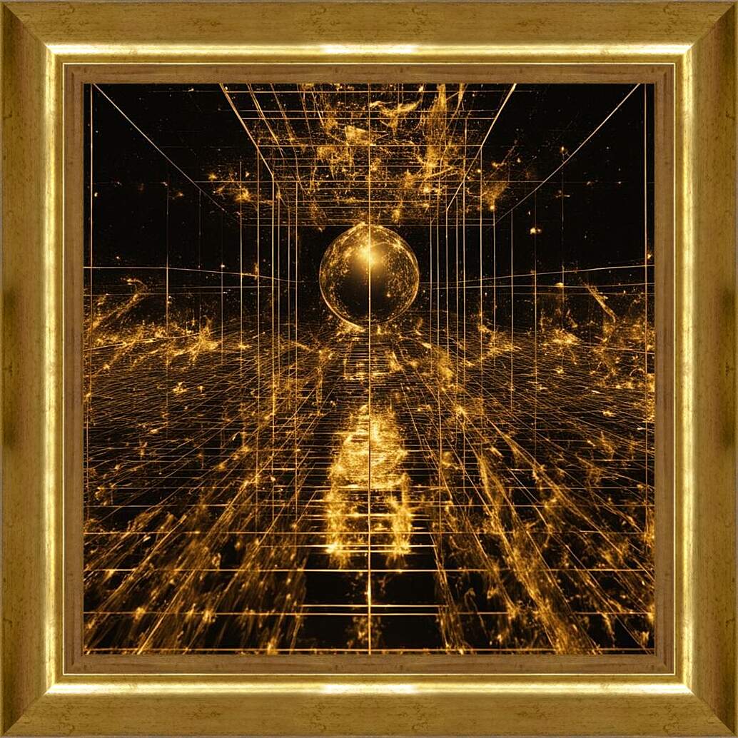 Картина в раме - Золотая матрица, переход