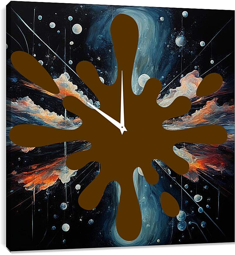 Часы картина - Картина Зарождение матриц жизни