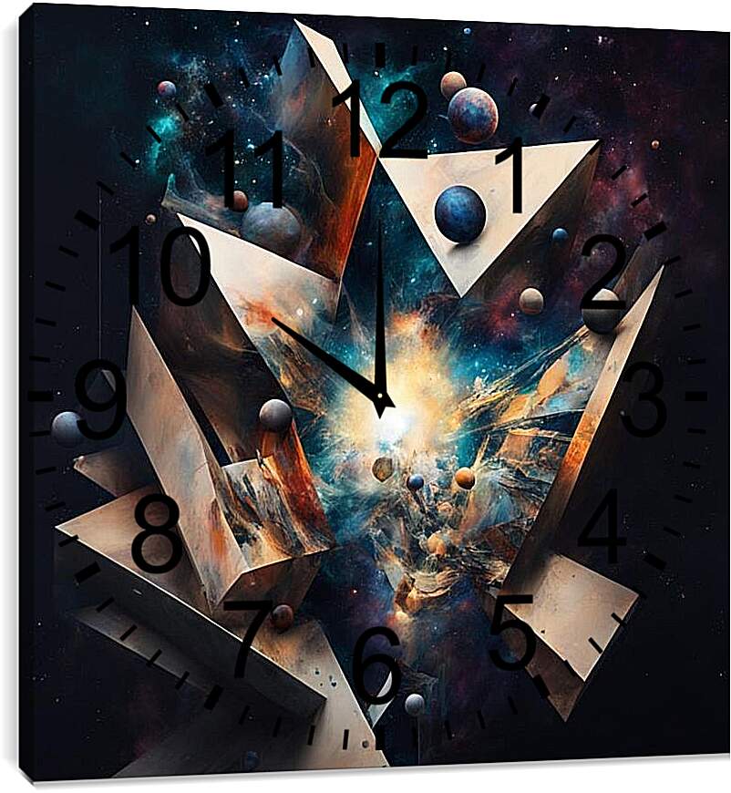 Часы картина - Картина Третье измерение