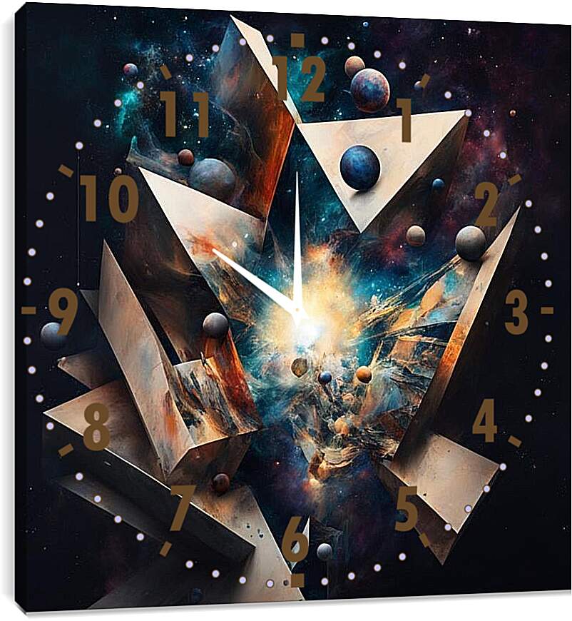 Часы картина - Картина Третье измерение