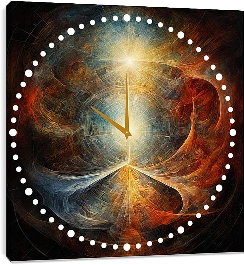 Часы картина - Поток абстрактной энергии