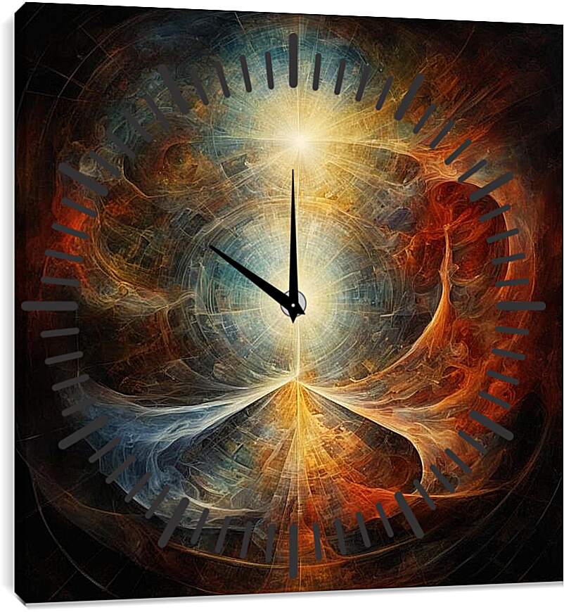 Часы картина - Поток абстрактной энергии