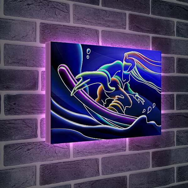Лайтбокс световая панель - Серфинг