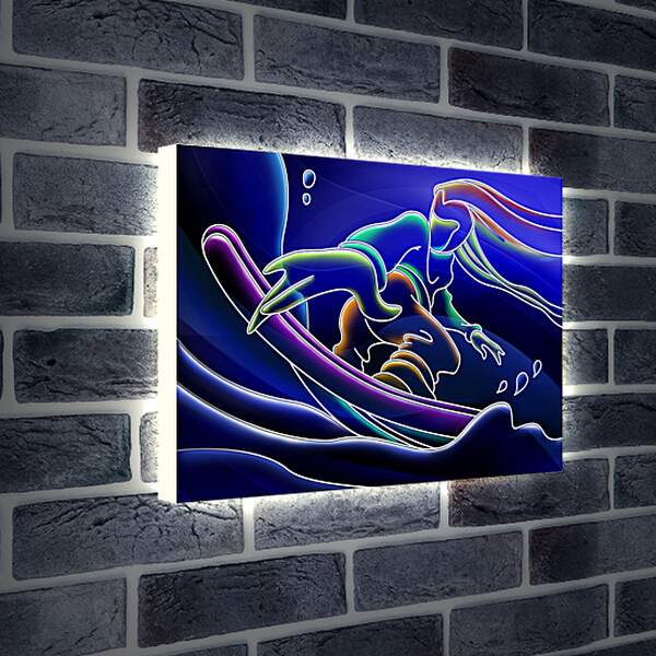 Лайтбокс световая панель - Серфинг