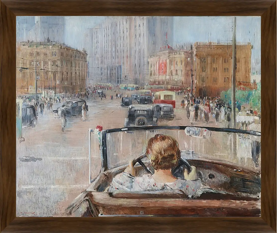 Картина в раме - Новая Москва. Пименов Юрий