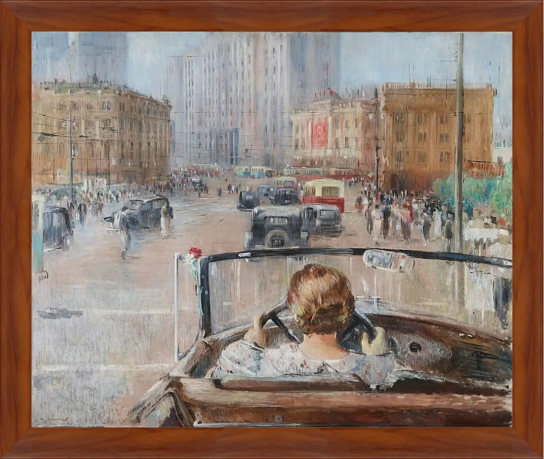 Картина в раме - Новая Москва. Пименов Юрий